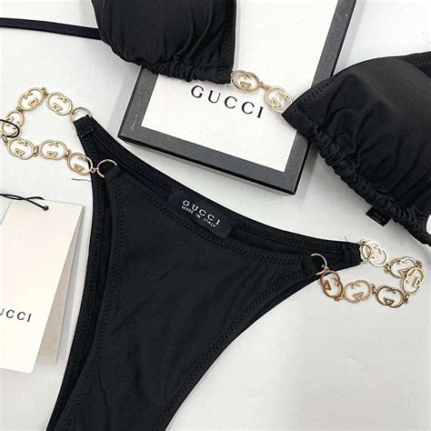 gucci bikini with chain